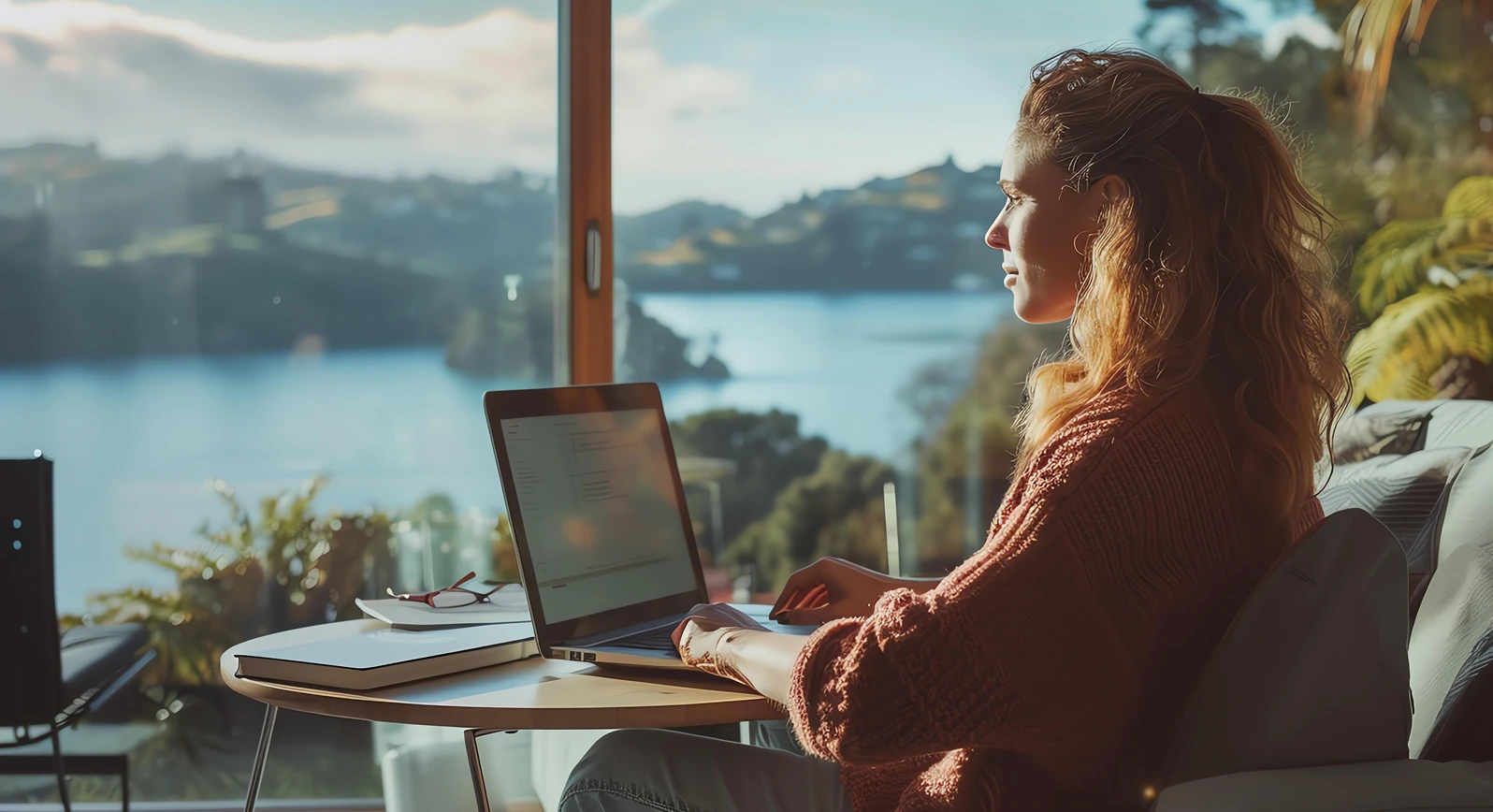 Mujer mirando al mar
